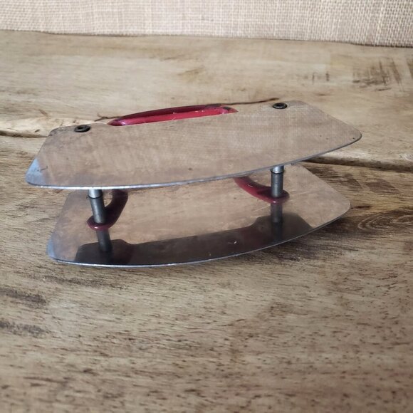 Vtg 30s 40s Rustic Double Blade Rocking Herb Chopper Pastry Blender Mezzaluna - Picture 6 of 10